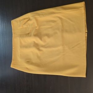 Vintage Pencil Skirt | Mustard Yellow | Size Large